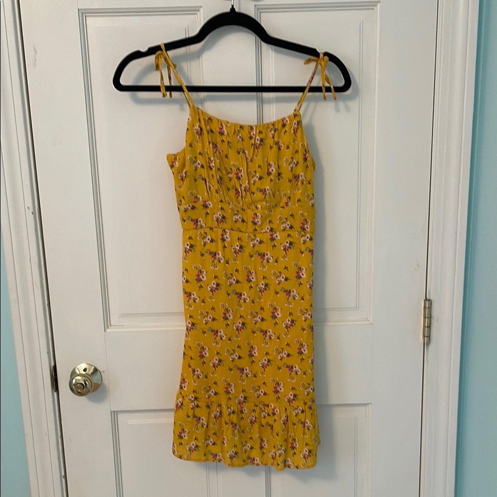 Zunie Yellow Floral Kids Casual Dress